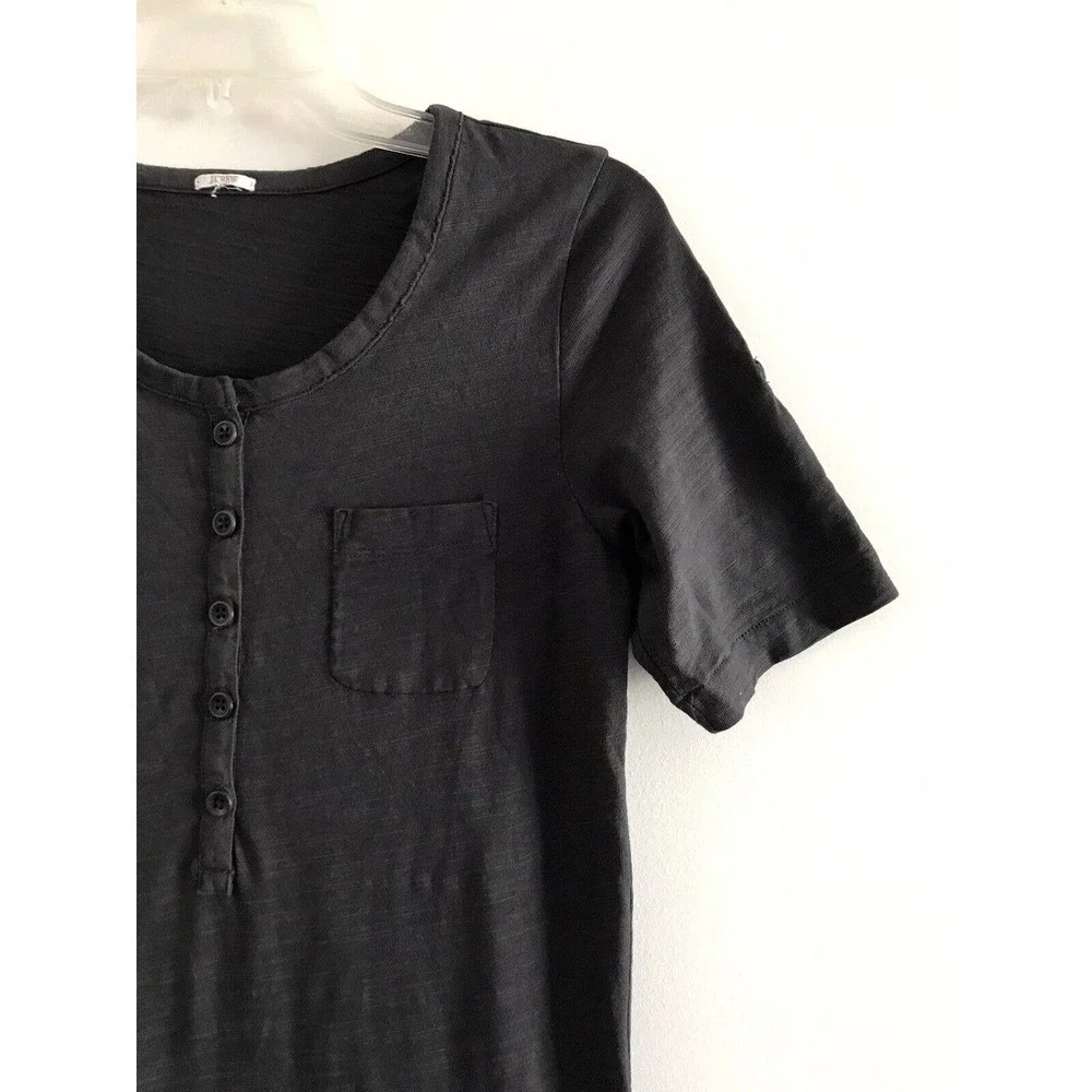 J. Crew | T-shirt Dress Women Size M Gray Cotton Short Sleeves Crew Neck Popover